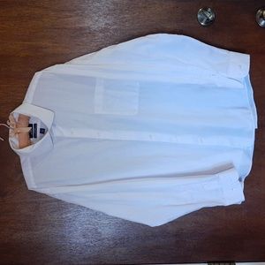 Dockers "Fitted" Long Sleeve Dress Shirt, White